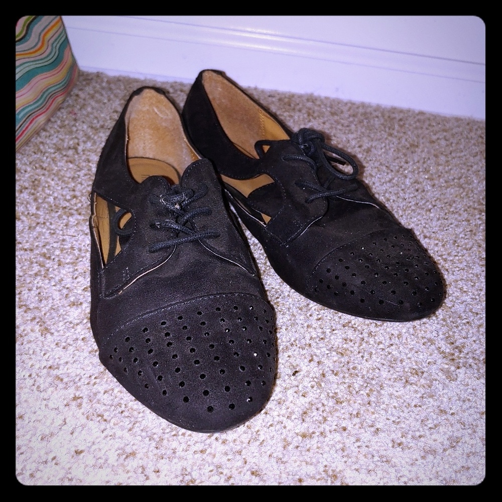 Black Maurices flats